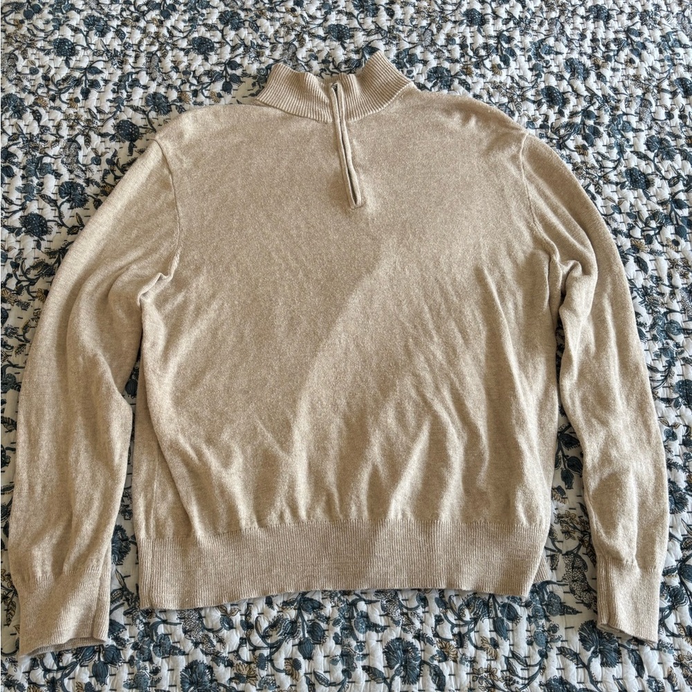 J Crew Raglan half-zip sweater size L